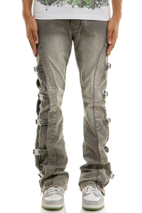 BUCKLE FLARE PANTS/JEANS