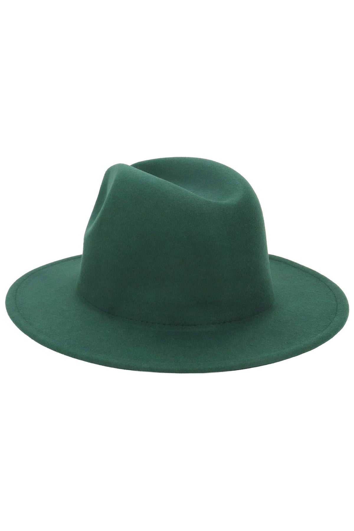 Solid Plain Standard Brim Felt Rancher Hat