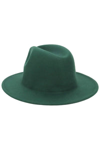 Solid Plain Standard Brim Felt Rancher Hat