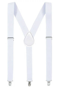 Slim Elastic Sweatband Clip-On Y-Back Suspenders