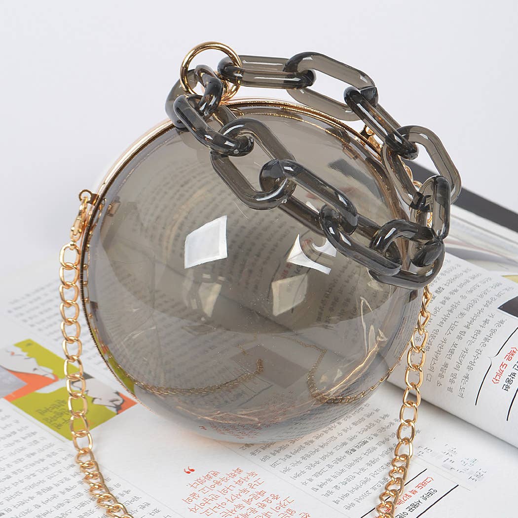 Round Clear Plastic W/Link Plastic Handle