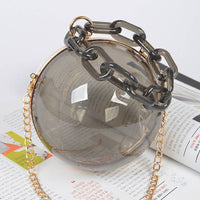 Round Clear Plastic W/Link Plastic Handle