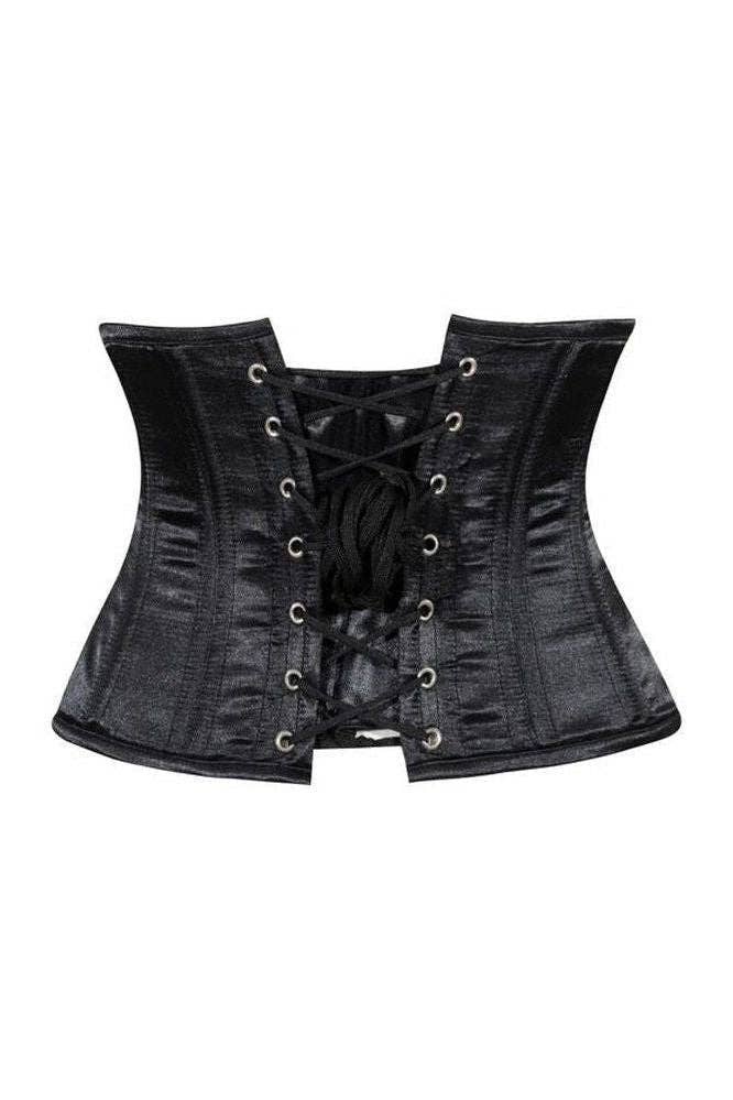 Black Satin Underbust Waist Cincher