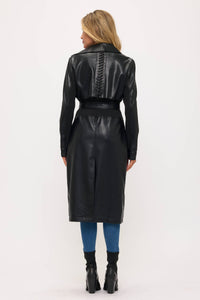 Neo Luxe Leather Trench
