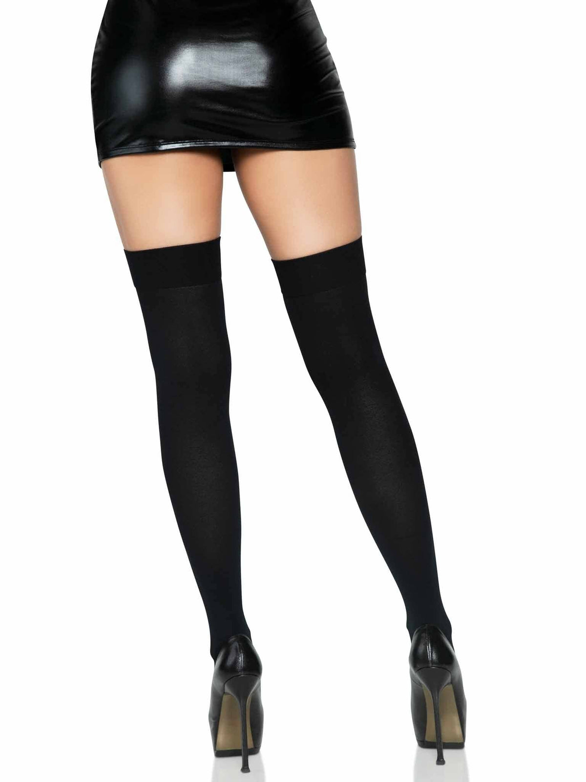 Luna Thigh High Stockings: Neon Green / One Size