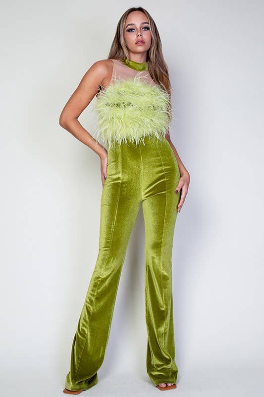 Fuzzy Velvet Jumpsuit