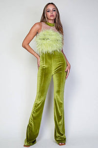 Fuzzy Velvet Jumpsuit