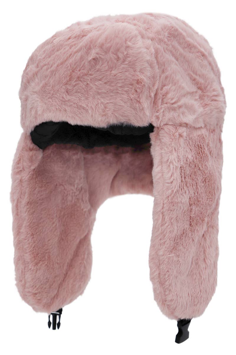 Fluffy Faux Fur Bomber Trapper Hat