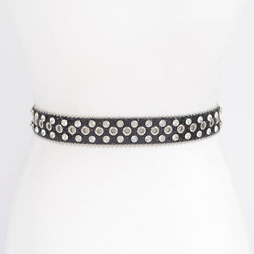 Rhinestone Multi Metal Glitter Belt