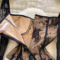 Lace Sleeves Bustier Top