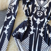 Black White Bodysuit ONE SIZE