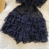 Black Ruffle Romper