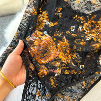 Lace Leaves Bustier Bodysuit