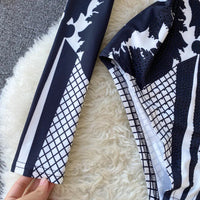 Black White Bodysuit ONE SIZE