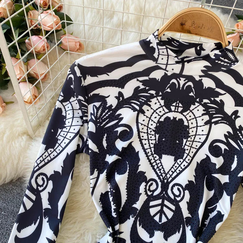 Black White Bodysuit ONE SIZE