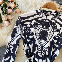 Black White Bodysuit ONE SIZE