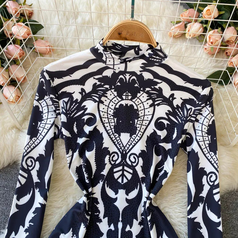 Black White Bodysuit ONE SIZE