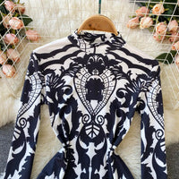 Black White Bodysuit ONE SIZE