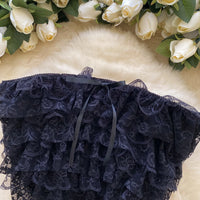 Black Ruffle Romper
