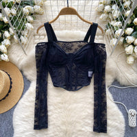 Off Shoulder Lace Bustier Top