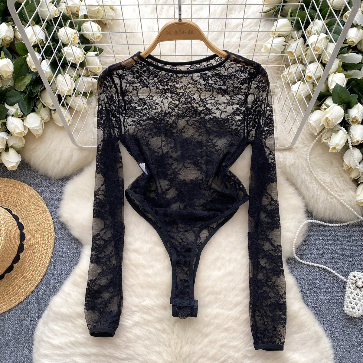 Black Lace Bodysuit