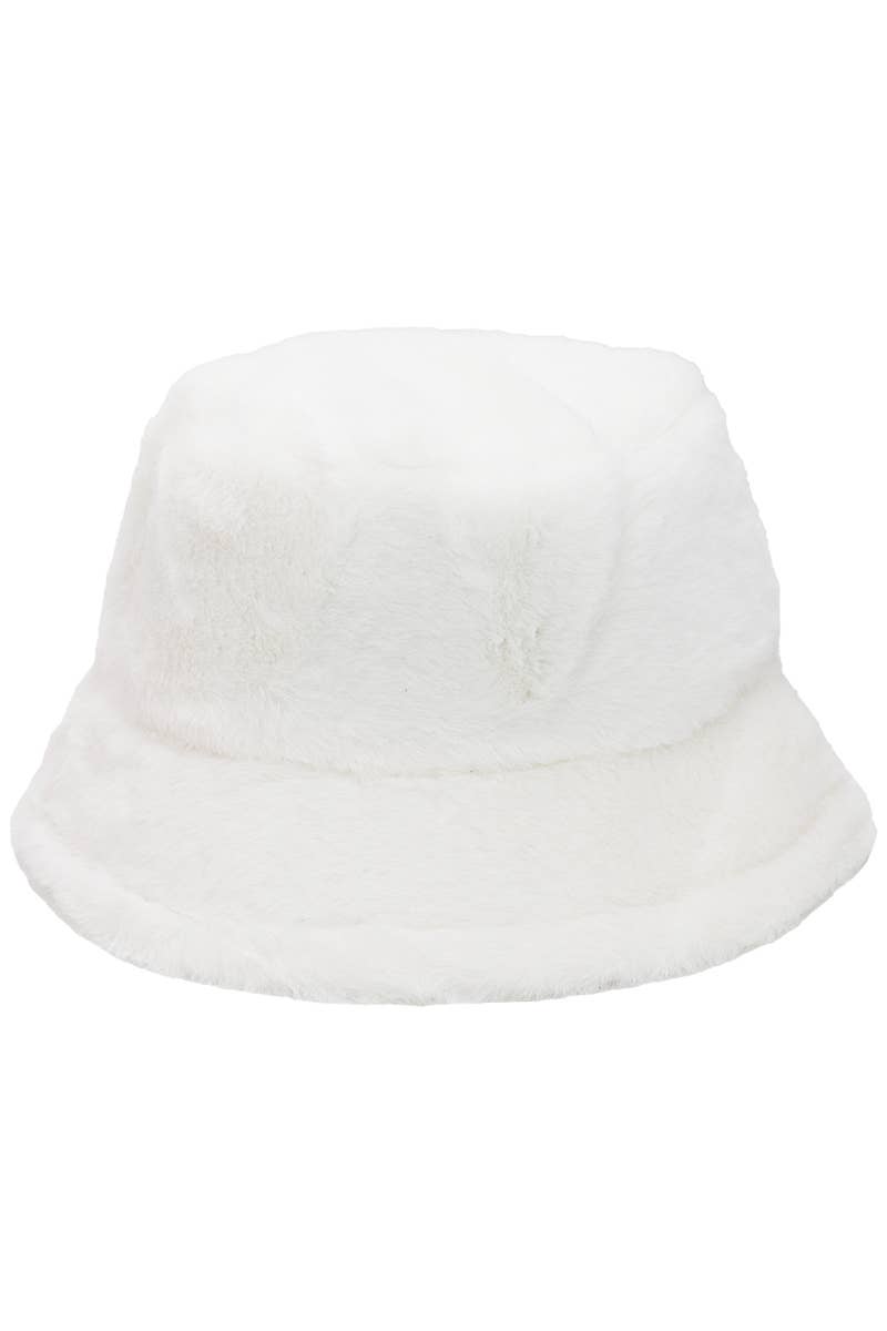 Oversized Fluffy Faux Fur Bucket Hat