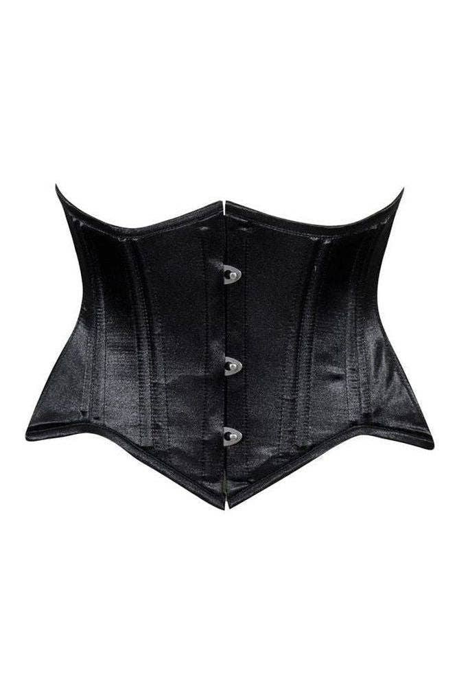 Black Satin Underbust Waist Cincher