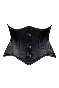 Black Satin Underbust Waist Cincher