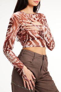 Sheer Long Sleeve Top