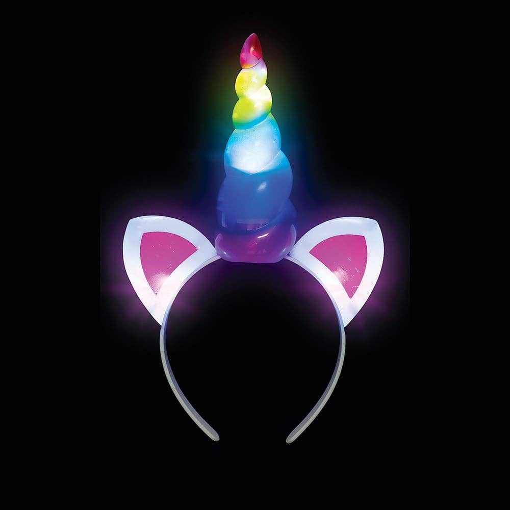 LIGHT-UP RAINBOW UNICORN HEADBANDS