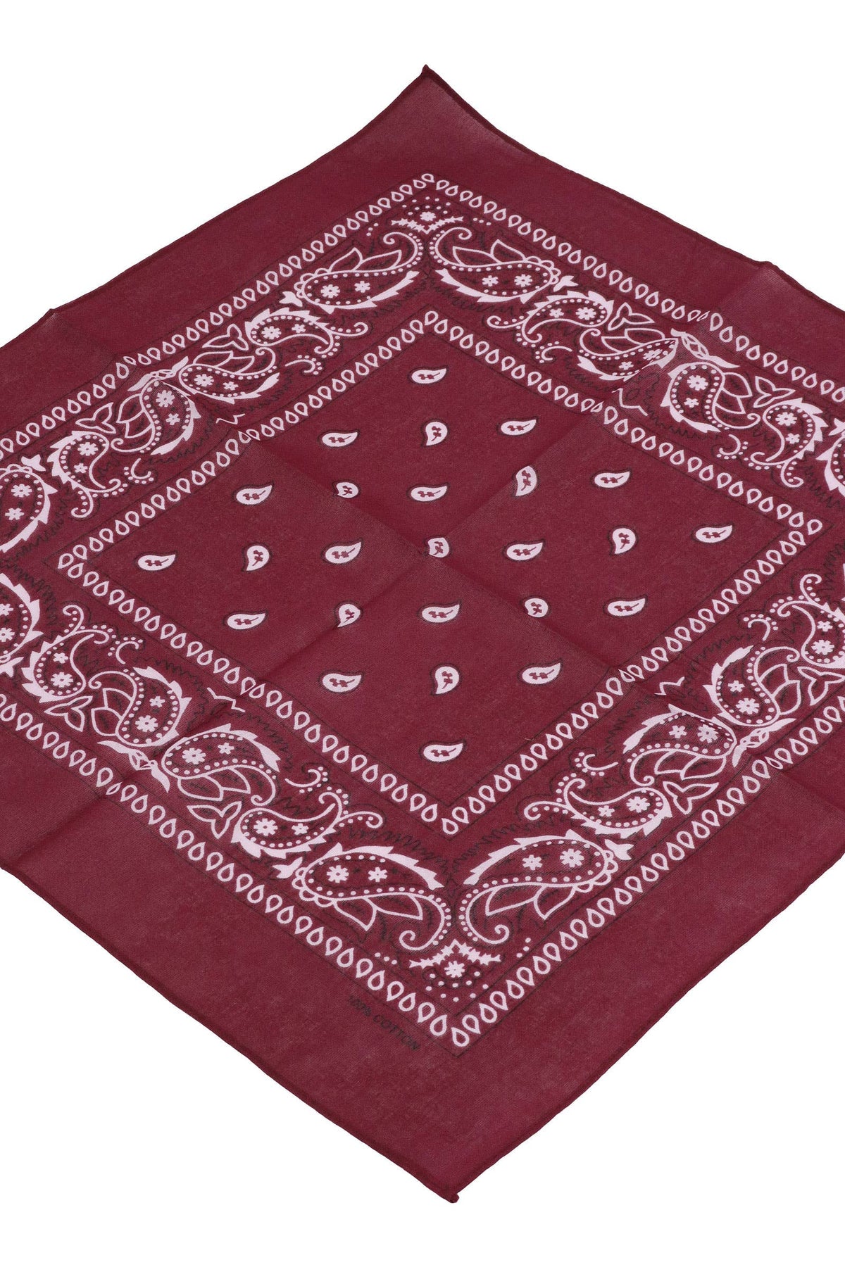Classic Paisley Print Square Cotton Bandana