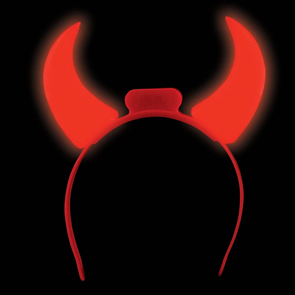 LIGHT-UP DEVIL HORNS HEADBAND