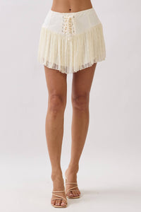 LACE UP MINI SKIRT