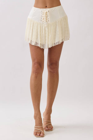 LACE UP MINI SKIRT