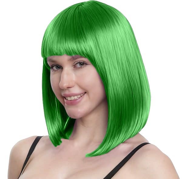 Green Long Bob Wig