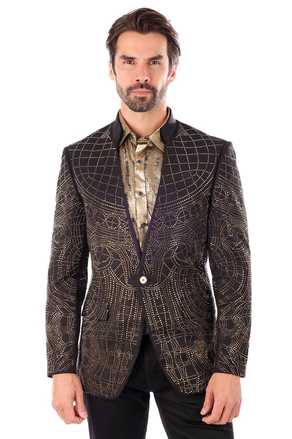 Men's Studded Lapel Blazer