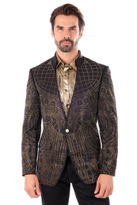 Men's Studded Lapel Blazer