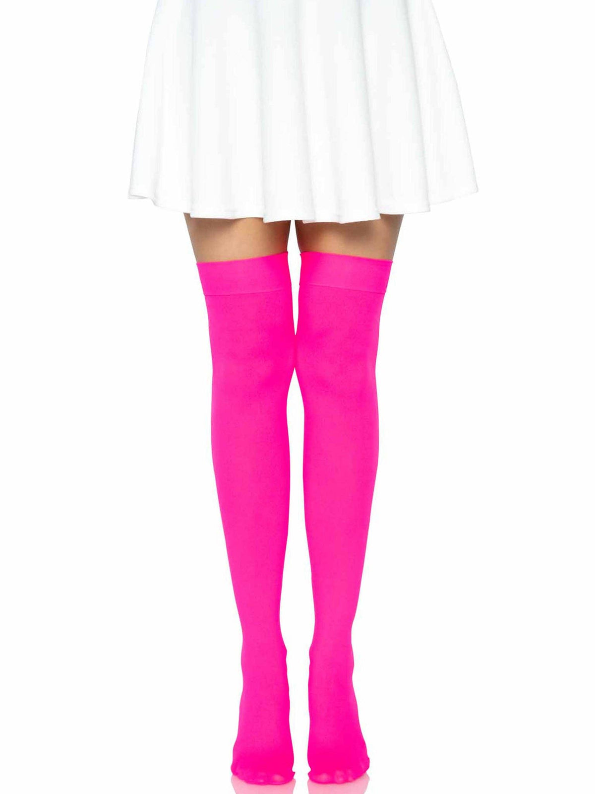 Luna Thigh High Stockings: Neon Green / One Size
