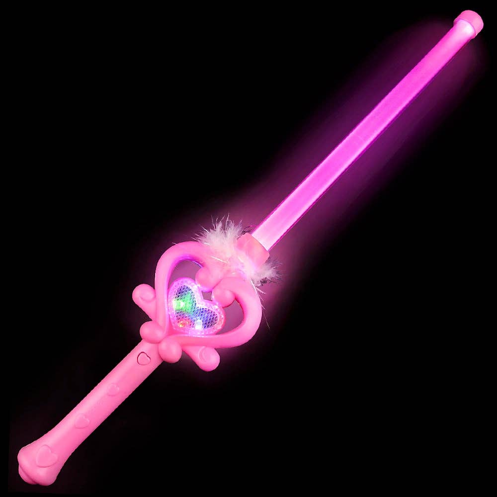 13" LIGHT-UP FEATHER WAND