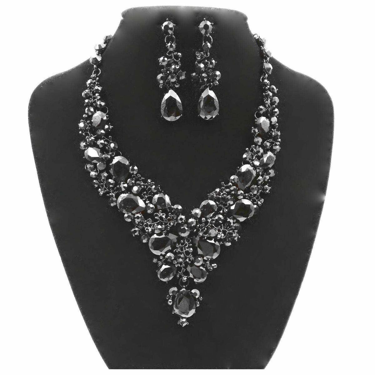 Vine Rhinestone Necklace Set