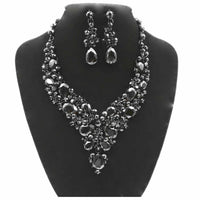 Vine Rhinestone Necklace Set