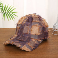 Frayed Plaid Baseball Cap