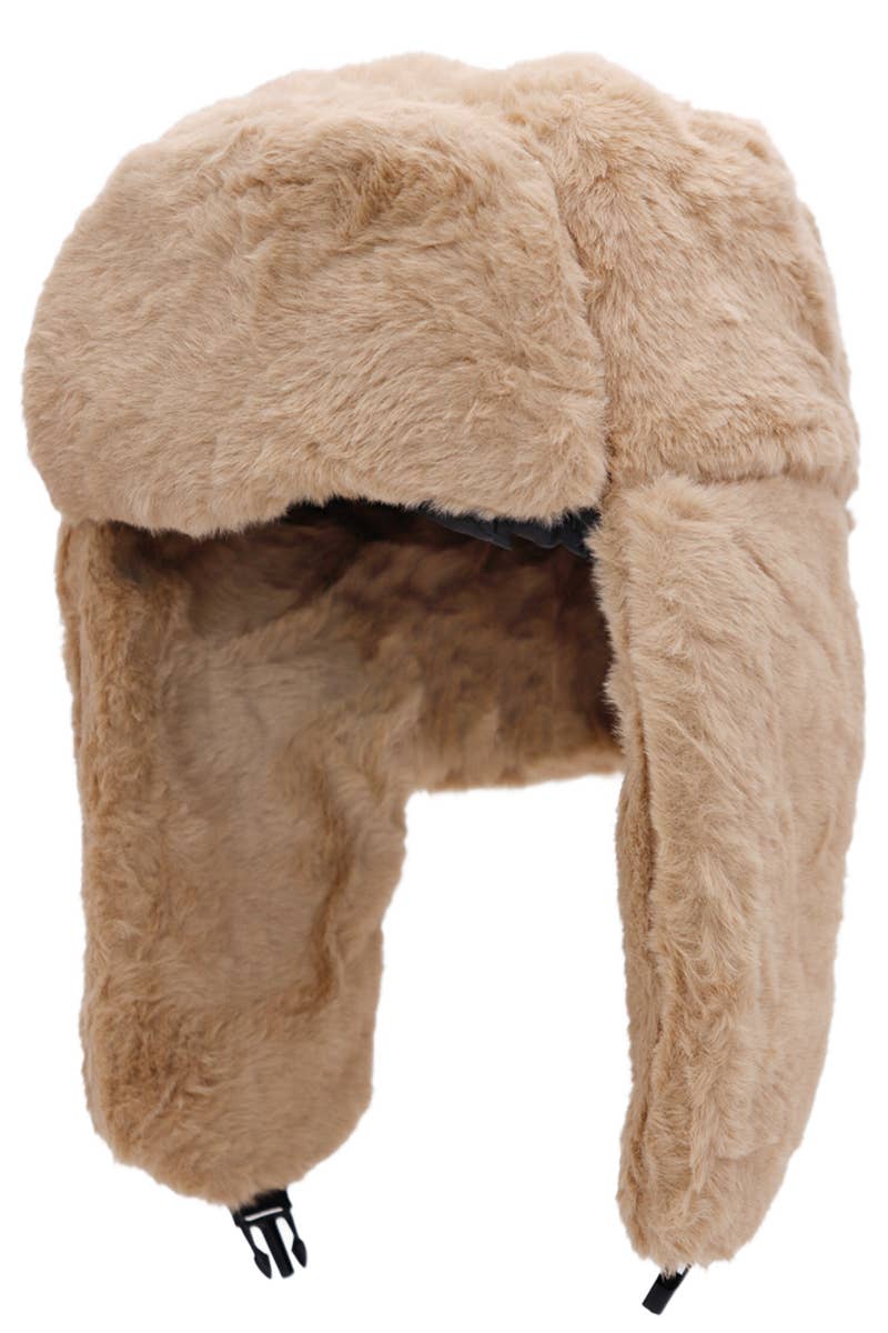 Fluffy Faux Fur Bomber Trapper Hat