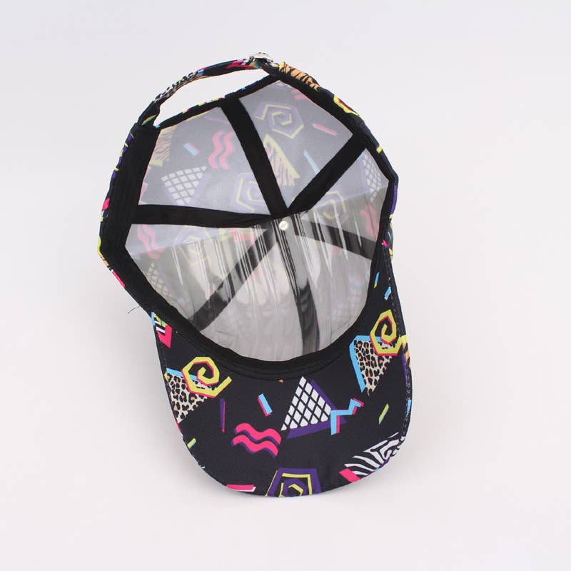 Geo Print Baseball Cap