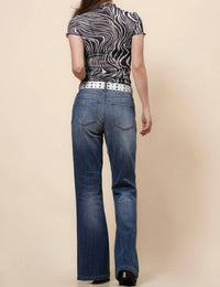 Zebra Print Mesh Top