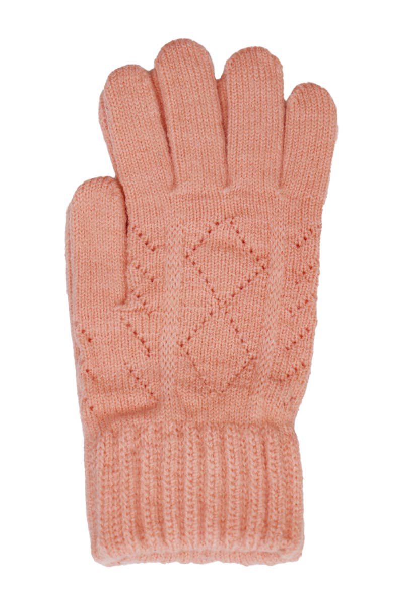 Diamond Vent Slit Fingertip Touchscreen Gloves