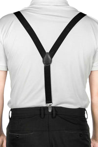 Slim Elastic Sweatband Clip-On Y-Back Suspenders
