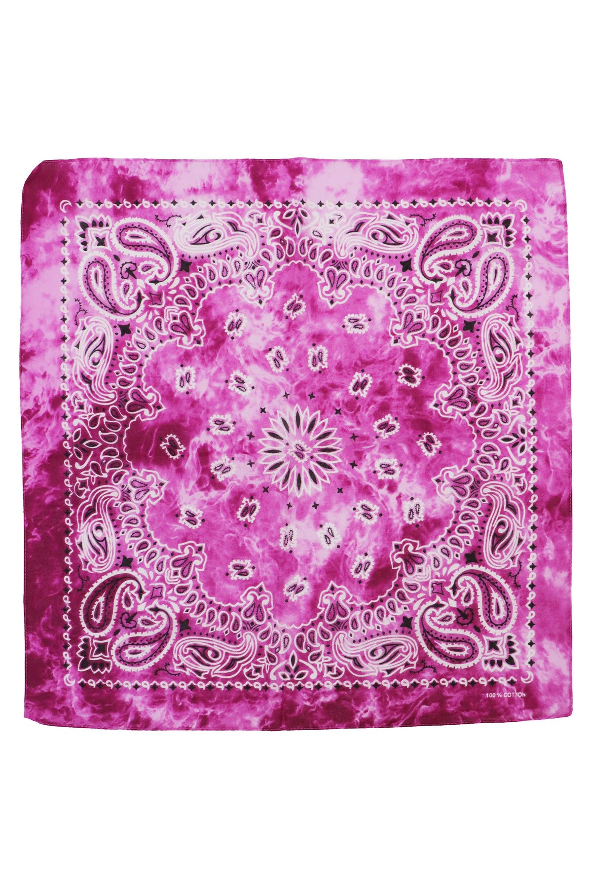 Paisley Tie Dye Marble Gradient Cotton Bandana