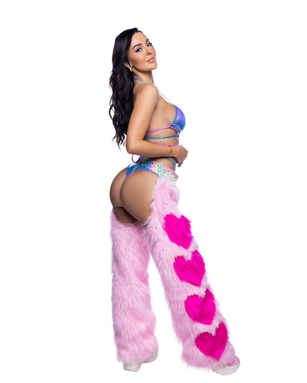 Faux Fur Heart Chaps