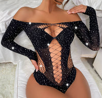 Sparkle Fishnet Bodysuit